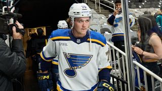 St. Louis Blues extend Defenseman Tyler Tucker  taken St. Louis, MO (St Louis Blues). Photo by Robert Edwards-Imagn Images