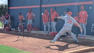 McGreevy clears first test of spring against gauntlet of veteran Cardinals hitters (St Louis Cardinals). Photo by Brenden Schaeffer