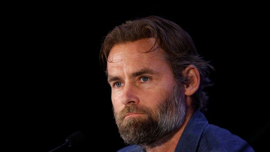 Jan 9, 2025; Miami Beach, Florida, USA; St. Louis City SC Olof Mellberg fields questions during the Major League Soccer Media Day at the Miami Beach Convention Center. Jan 9, 2025; Miami Beach, Florida, USA; St. Louis City SC Olof Mellberg fields questions during the Major League Soccer Media Day at the Miami Beach Convention Center.