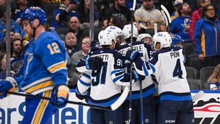 St. Louis Blues Fall to Winnipeg Jets in 4-3 Shootout Thriller taken St. Louis, MO (St Louis Blues). Photo by Connor Hamilton-Imagn Images